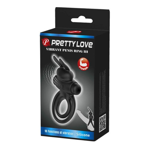 Anello per pene Pretty Love Vibrant 3 Nero