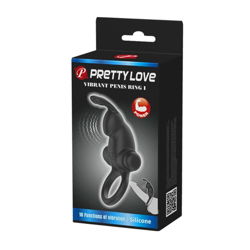 Anello per pene Pretty Love Vibrant 1 Nero