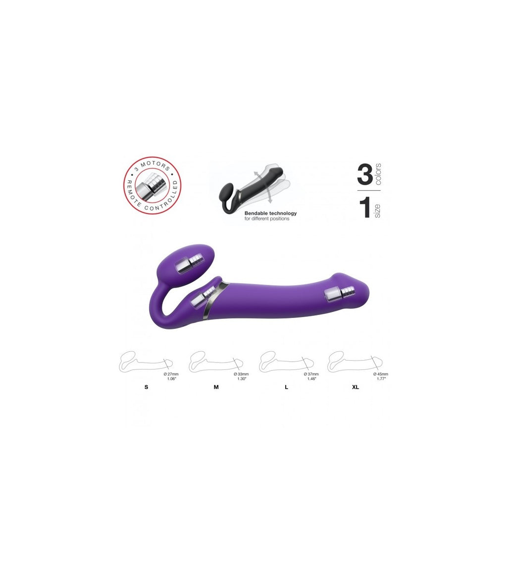 Cablaggio USB a doppia vibrazione in silicone flessibile con controllo XL viola