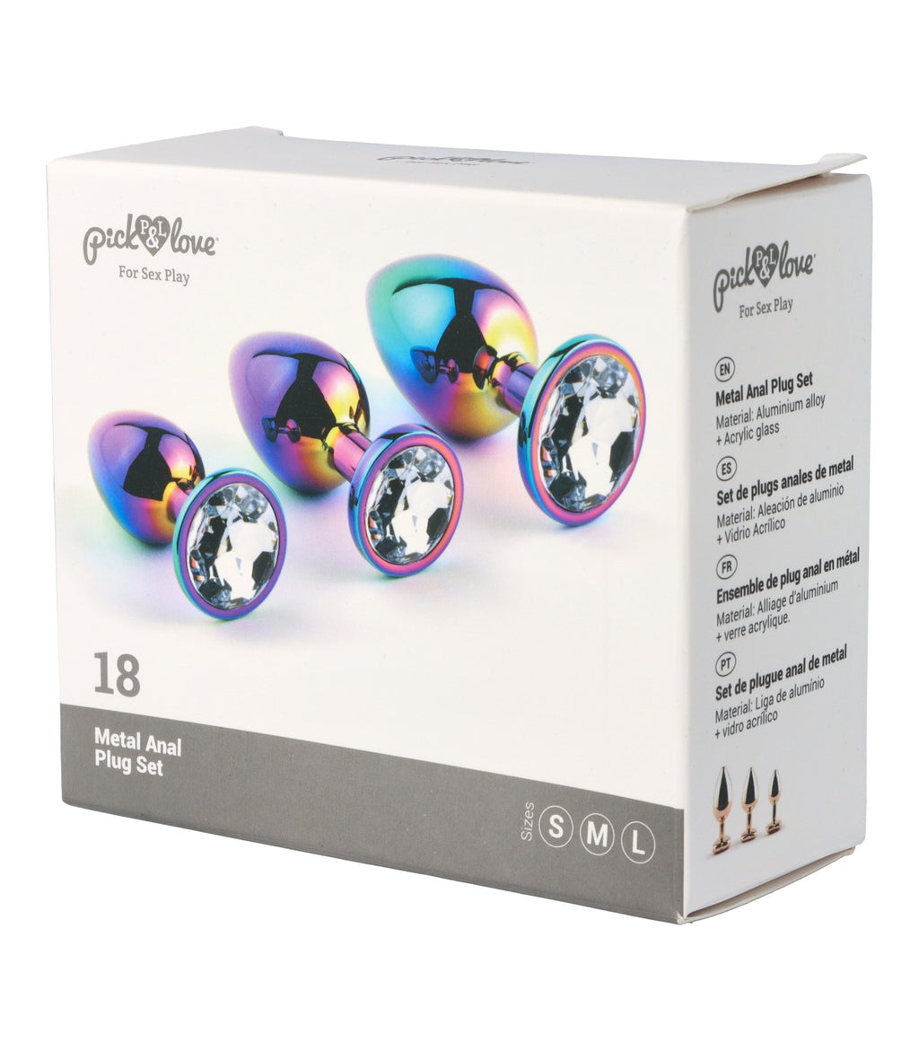 SET DI PLUG ANALI IN METALLO N. 18