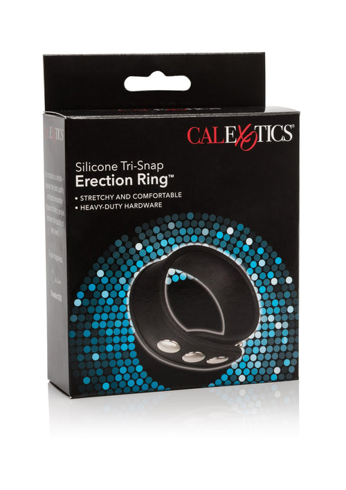 Anello erettile in silicone a 3 scatti nero