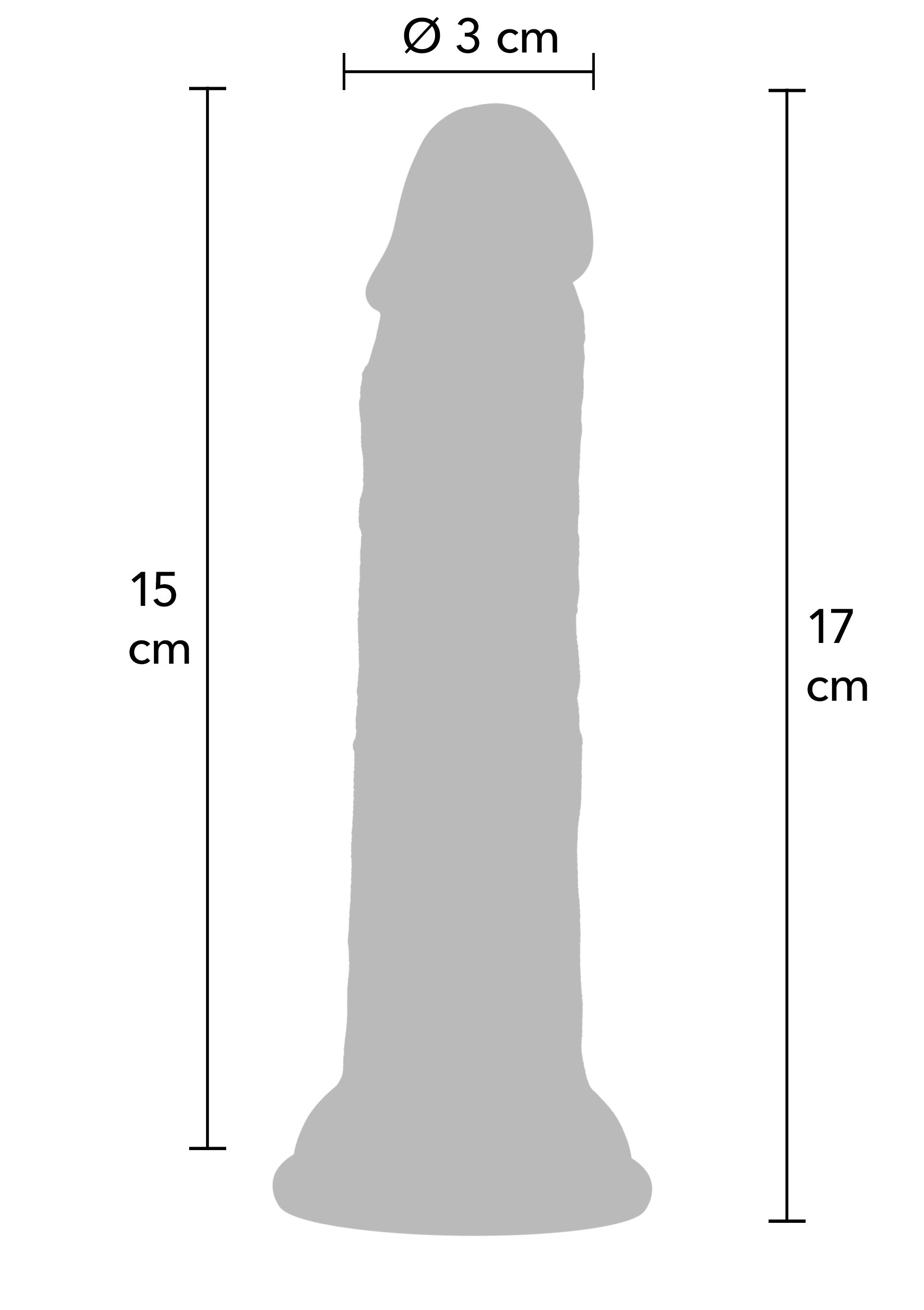 Realistico Dong in silicone liquido da 17 cm
