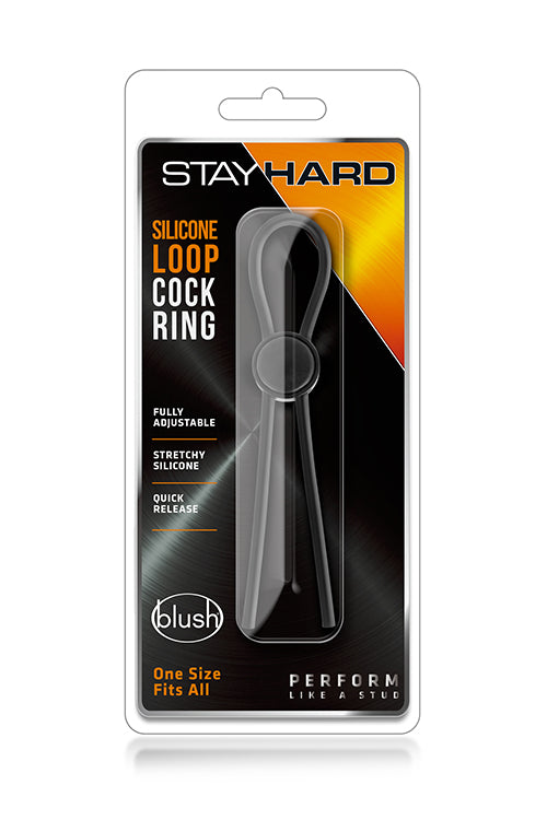ANELLO PER IL PENE IN SILICONE STAY HARD NERO